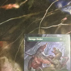 2023 MTG Magic The Gathering REX Jurassic Park World Borderless #6 Savage Order - Image 2