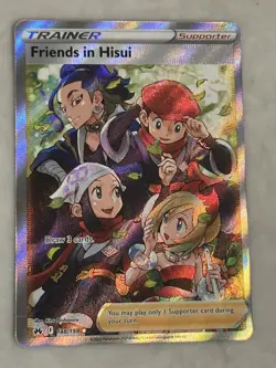 Pokemon TCG Friends in Hisui 148/159 Crown Zenith Holo Full Art NM MINT - Image 1
