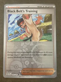 Black Belt's Training 143/159 Reverse Holo SV Journey Together Pokemon TCG NM - Image 1