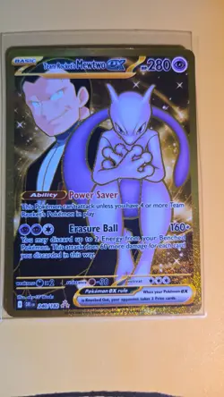 Pokemon Team Rockets Mewtwo EX Special Illustration Destined Rivals 240/182 - Image 1