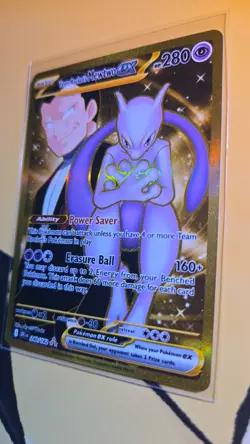 Pokemon Team Rockets Mewtwo EX Special Illustration Destined Rivals 240/182 - Image 3