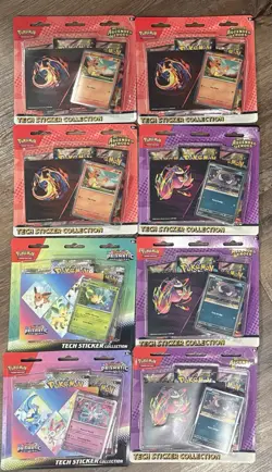 Pokemon Ascended Heroes X6 Tech Sticker & X2 Prismatic Evolutions Tech Sticker - Image 3