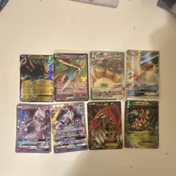 Pokemon TCG Mixed Holo Lot of 8 Zapdos Zacian V Pidgeot EX Mewtwo GX - Image 1