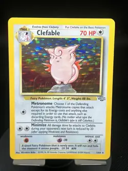 Pokemon TCG Clefable Jungle 1/64 Holo Unlimited Holo Rare - Image 1