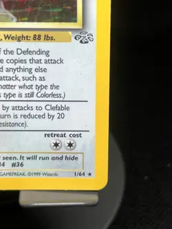 Pokemon TCG Clefable Jungle 1/64 Holo Unlimited Holo Rare - Image 4