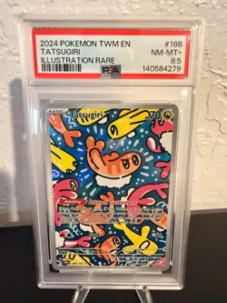 TATSUGIRI 186/167 PSA 8.5+ | 2024 Twilight Masquerade Illustration RARE Pokemon - Image 1