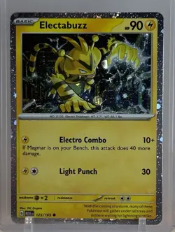 Electabuzz 2023 Pokemon TCG #125/165 Scarlet & Violet 151 Common Cosmos Holo - Image 1