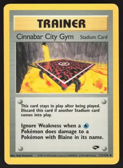 Cinnabar City Gym 113/132 Uncommon Pokemon TCG Gym Challenge VLP - Image 1