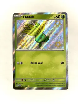Oddish 092/091 Paldean Fates Shiny Rare Holo Pokemon TCG NM - Image 1