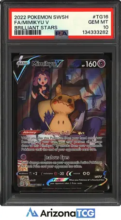Pokemon 2022 Mimikyu V TG16/TG30 Trainer Gallery Brilliant Stars GEM MINT PSA 10 - Image 1