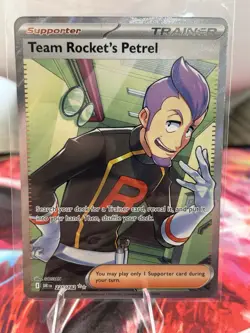 Pokemon TCG Team Rockets Petrel SV Destined Rivals Ultra Rare Full Art - Image 1