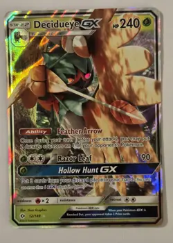 Pokemon TCG Decidueye GX Sun & Moon Base Set 12/149 Holo Ultra Rare - Image 1