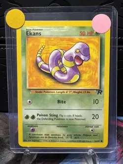 Pokemon TCG Team Rocket Unlimited Ekans 56/82 LP Common Regular WOTC - Image 1