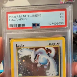 PSA 1 Pokemon Lugia 9/111 WotC Neo Genesis Unlimited Holo Rare - Image 3