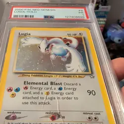 PSA 1 Pokemon Lugia 9/111 WotC Neo Genesis Unlimited Holo Rare - Image 4