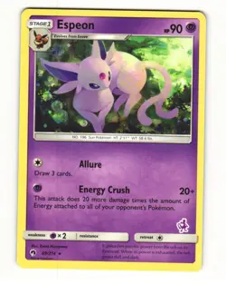 Espeon 89/214 Rare 2018 Lost Thunder Pokemon LP - Image 1