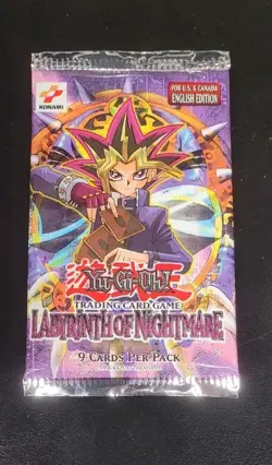 2002 Yugioh LON Unlimited Labyrinth of Nightmare Booster Pack SEALED TCG NEW! - Image 1