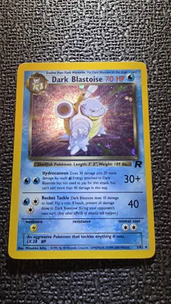 Pokemon Dark Blastoise 3/82 Team Rocket Holo Rare 70 HP Unlimited English Card - Image 1
