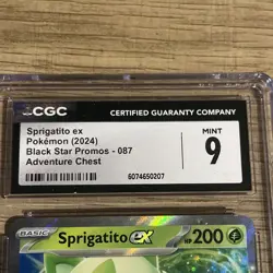 Sprigatito ex 087 Scarlet & Violet Promo Holo CGC 9 Pokemon TCG Graded Card - Image 4