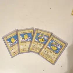 Pokemon TCG Promo Cards Lot of 4 Surfing Pikachu Flying Pikachu 1999 Vintage - Image 1