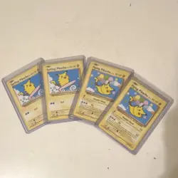 Pokemon TCG Promo Cards Lot of 4 Surfing Pikachu Flying Pikachu 1999 Vintage - Image 2