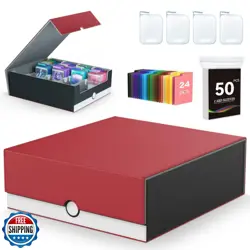ENTUMO 4-Row【3200+】 Trading Card Storage Box, Card Organizer Hold - Image 1