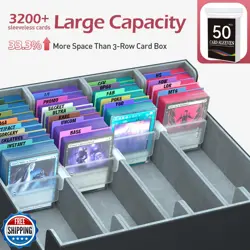 ENTUMO 4-Row【3200+】 Trading Card Storage Box, Card Organizer Hold - Image 2