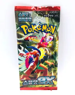 NEW Pokemon Scarlet ex TCG Korean Booster Pack Set Card Sealed Cards sv1S - Image 1