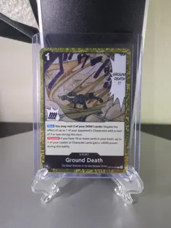 Ground Death OP14-096 The Azure Sea's Seven Foil One Piece Tcg/ W Bonus Card - Image 1