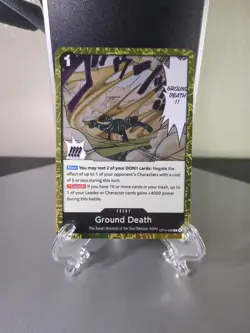 Ground Death OP14-096 The Azure Sea's Seven Foil One Piece Tcg/ W Bonus Card - Image 2