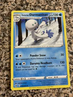 Galarian Darmanitan 072/264 Uncommon Fusion Strike Pokemon Card NM - Image 1