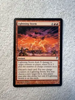 MTG - Lightning Storm - Coldsnap - Red - LP - Uncommon - Shinetized - Image 1