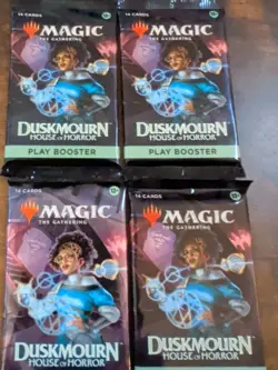 MtG - Duskmourn - Lot Of 4 House Of Horror Play Booster Packs - Image 1