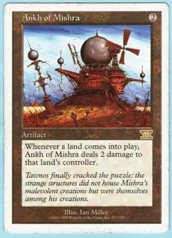 Ankh of Mishra 1999 MTG Core Set 6th Edition Colorless Rare Artifact LP AZ1 - Image 1