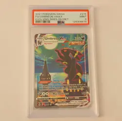 Pokemon Umbreon VMAX Alternate Art Secret Rare Holo Evolving Skies 215/203 PSA 9 - Image 1