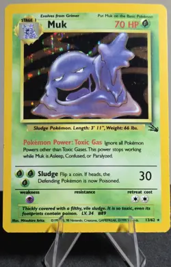 Muk ⭐ 13/62 Holo Rare Fossil 1999 Pokemon MP - Image 1