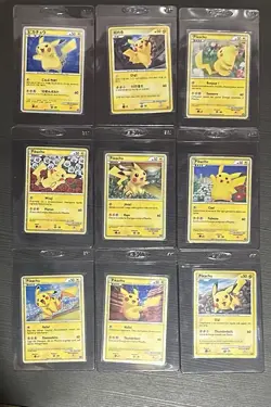 pokemon pikachu World Collection 2010 MP/LP - COMPLETE SET! ALL 9 Pikachu Cards - Image 1