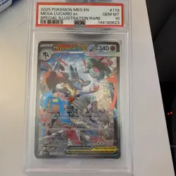 Pokemon Mega Lucario ex Special Illustration Rare Holo EX Me01 179/132 PSA 10 - Image 2
