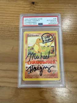 PSA 1999 Pokemon Charmander Base Unlimimted 46/102 Signed Auto Michael Haigney - Image 4