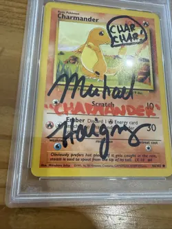 PSA 1999 Pokemon Charmander Base Unlimimted 46/102 Signed Auto Michael Haigney - Image 5