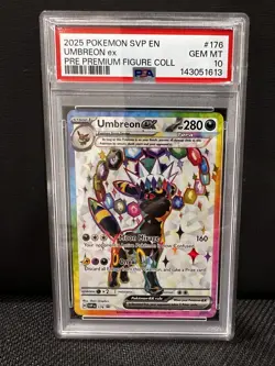 2025 POKEMON PRISMATIC EVOLUTIONS PREMIUM FIGURE COLLECTION UMBREON EX PSA 10 - Image 1