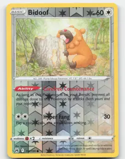 BIDOOF 111/159 REVERSE HOLO POKEMON 2023 CROWN ZENITH NM - Image 1
