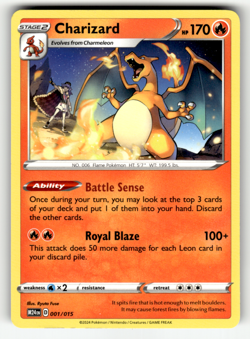 Pokemon TCG - Charizard 001/015 - Non Holo Rare - McDonald's Promos 2024 - Image 1