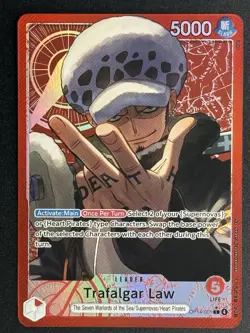 Trafalgar Law - OP14-001 (Alternate Art) OP14-001 The Azure Sea's Seven Foil - Image 1