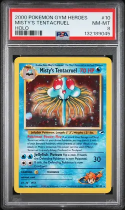 PSA 8 - Misty's Tentacruel - #10 - Gym Heroes - Pokemon Card - Image 1
