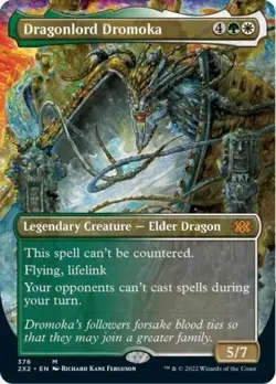 MTG English Dragonlord Dromoka (Borderless) NM Foil Double Masters 2022 - Image 1