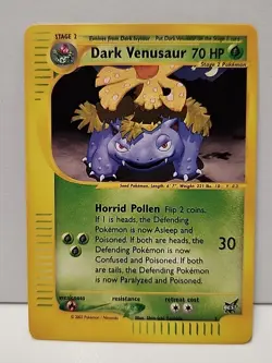 Pokemon Dark Venusaur Best of Game #7 Promo Card TCG Nintendo 2002 NM/MT - Image 1