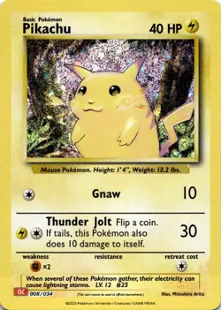 Pikachu Classic Collection Trading Card Game Classic 008/034 NM - Image 1