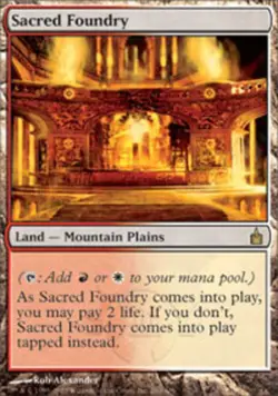 Sacred Foundry Ravnica Magic mtg Moderate Play, English x1 - Image 1