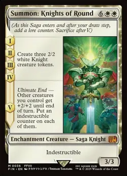 Summon: Knights of Round Final Fantasy Magic mtg Moderate Play, English x1 - Image 1
